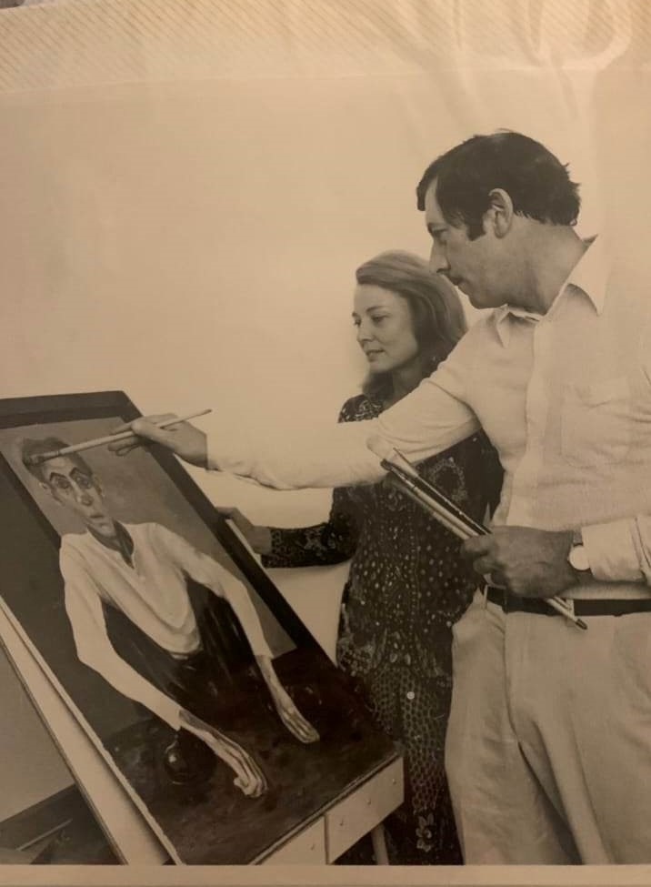 Jimmy and Kay clown painting (courtesy of estate James Beck)